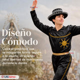 Traje Típico Caporal Negro Con Sombrero Danza Tradicional Fiestas Patrias