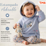 Conjunto 2 Piezas Polerón y Pantalón Buzo 100% Algodón Bebé Niña Tedmimak Blue girl