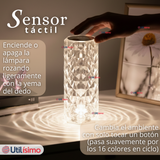 Lámpara Cristal Táctil USB Transparente Para Mesa