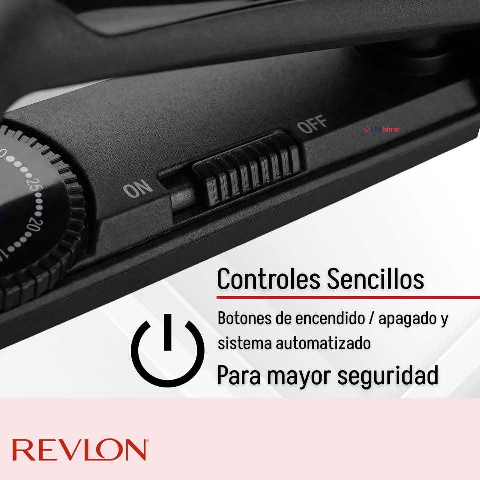 Plancha Alisadora De Cabello Revlon Placas De Cerámica  RVST2182 Alaciadora Negra