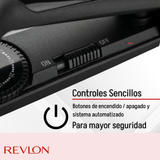 Plancha Alisadora De Cabello Revlon Placas De Cerámica  RVST2182 Alaciadora Negra