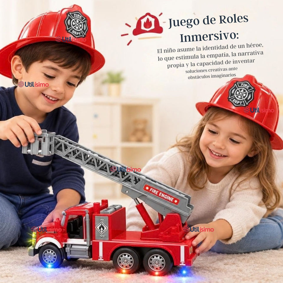 Camión Bomberos Juguete Infantil Camión De Luces y Sonidos Interactivo Niño