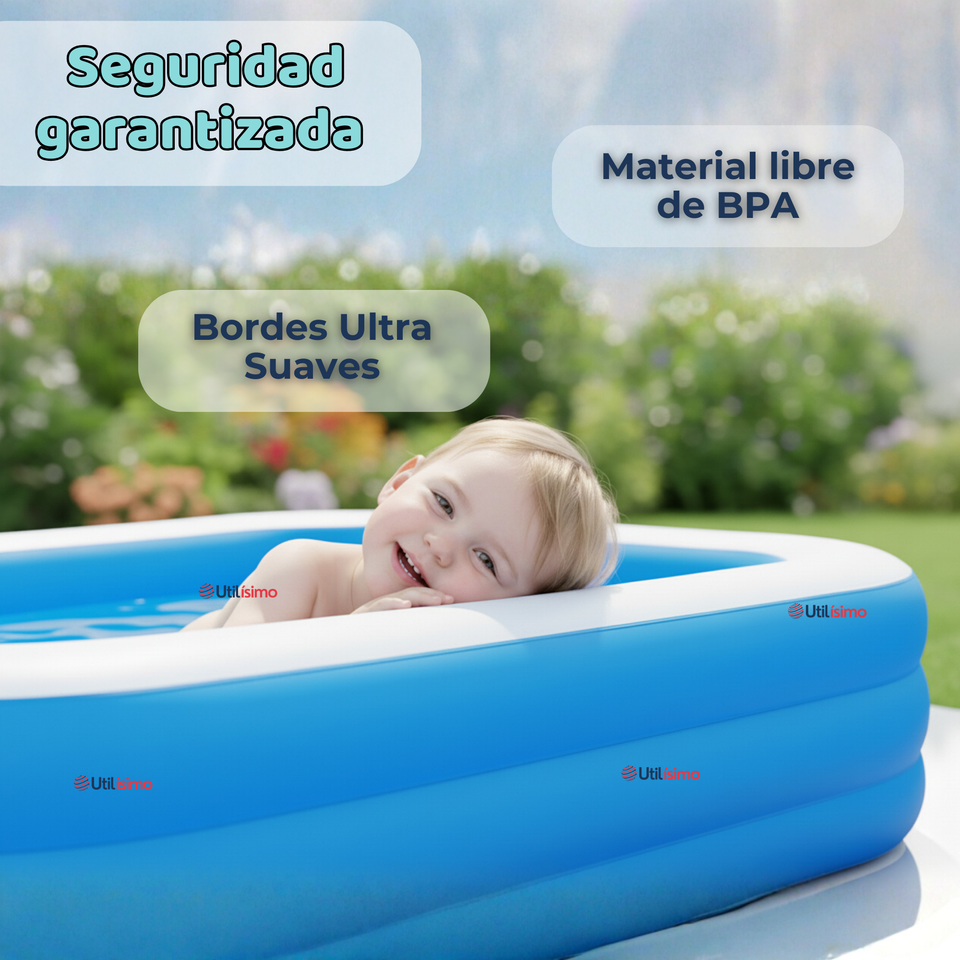 Piscina Inflable Rectangular 305X183X60cm Color Azul