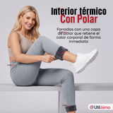 Calza Polar Con Chiporro Térmica Mujer Elasticada Gris Melange