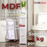 Mueble Estante Esquinero Organizador De Baño Blanco