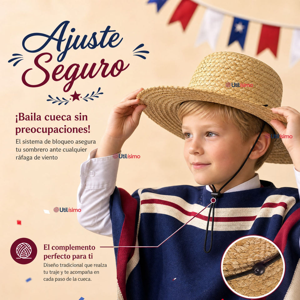Sombrero Chupalla Huaso Juvenil Fiestas Patrias
