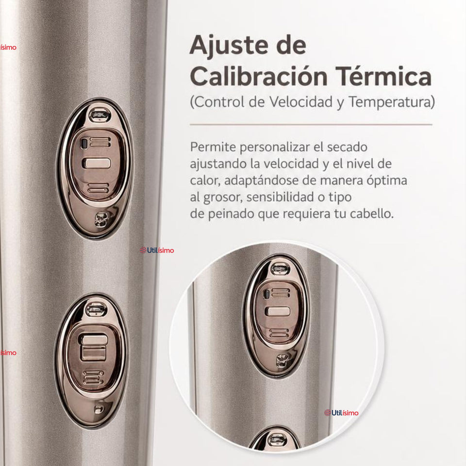Secador de cabello Profesional 5000w Potencia y Estilo Plateado con Difusor