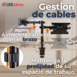 Soporte Brazo Doble Articulado Para Monitor Y Notebook Escritorio 15 a 33 Pulgadas 15 17 19 22 24 27 28 29 30 32