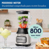 Licuadora Oster® con tecnología reversible, 2 programas automáticos y 3 velocidades más pulso