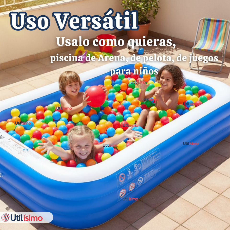 Piscina Inflable Rectangular 260x170x60 CM Color Azul