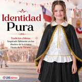 Traje Tirana Diablada Negro 3 Piezas Niña Baile Típico Fiestas Patrias