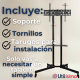 Soporte TV Grande Móvil Con Ruedas 32 a 75 Pulgadas 32 40 43 50 55 60 65 75