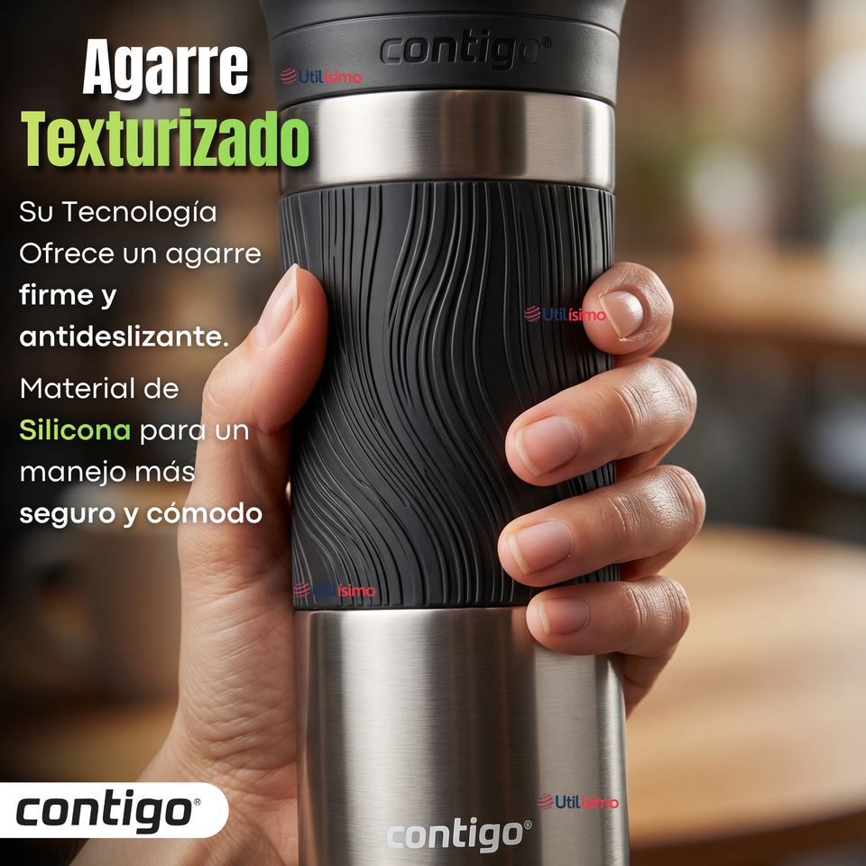 Vaso Térmico Contigo Byron Acero Inoxidable 2.0 Snapseal 710 Ml Plateado