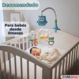 Móvil Sonajero Giratorio Musical Bebé Niño Azul