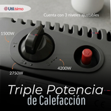 Estufa Hibrida Gas Eléctrica Plegable 5kg A 15kg  GLP - Eficiencia Energética Clase A