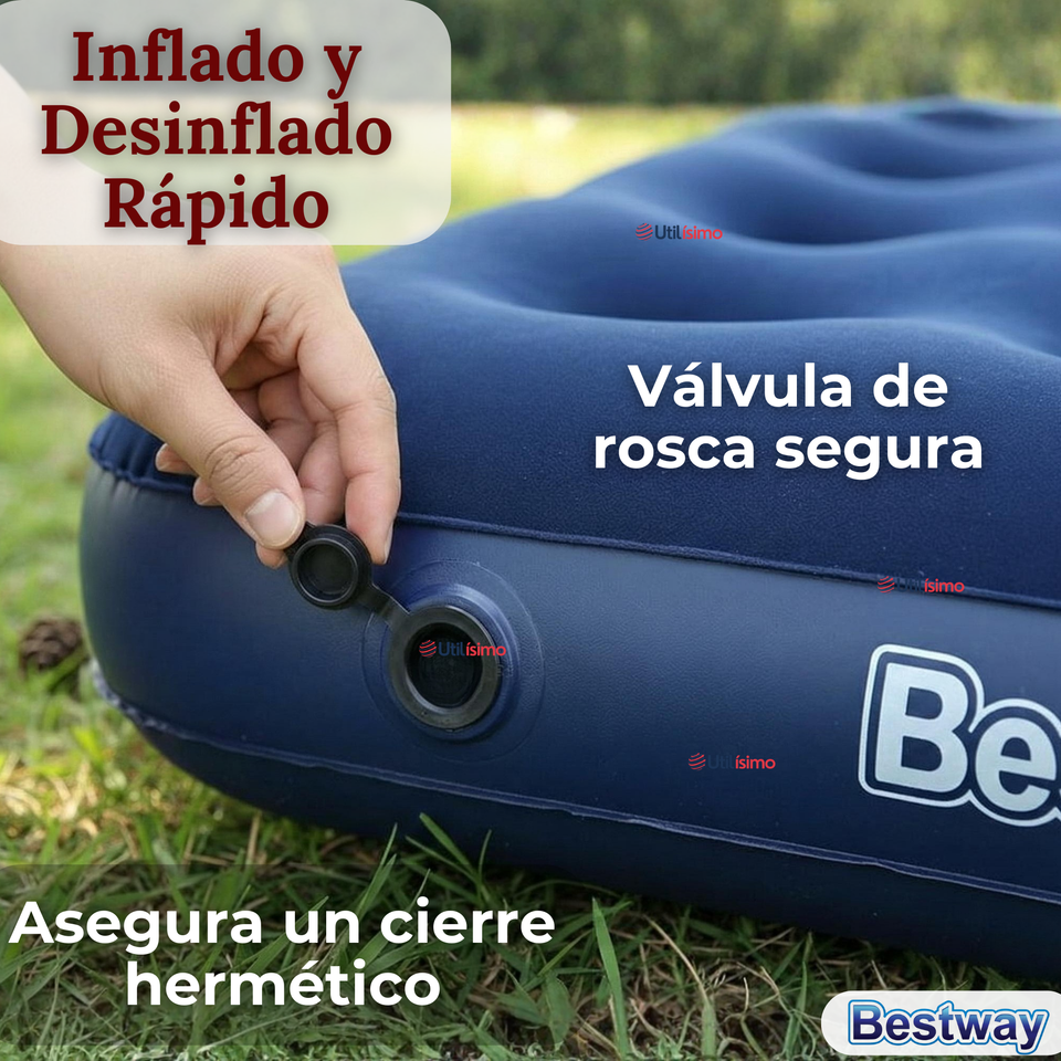 Colchón Inflable Individual 1 Plaza Camping Bestway