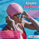 Gorro Gorra Natación Baño Poliuretano Color Rosado 12 Años En Adelante