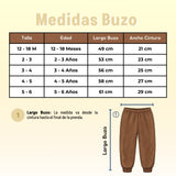 Conjunto Buzo Polerón Frizado Niños Bebes Corderito Liso 2 Piezas