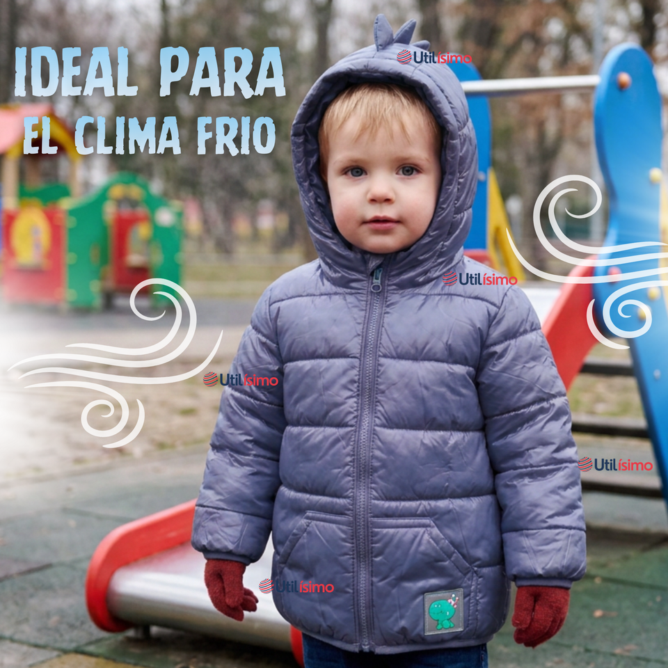 Parka Dinosaurio Con Capucha Manga Larga Niño Jump Kids