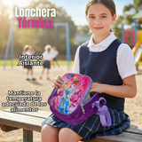 Mochila Escolar Con Ruedas + Estuche + Lonchera Poliéster Princesas Niña