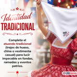 Pack 3 Pañuelos Baile Cueca 45cm Diseños Surtidos Algodón Fiestas Patrias