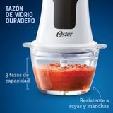Mini picadora Oster® 3 tazas con tazón de vidrio FPSTFP3340