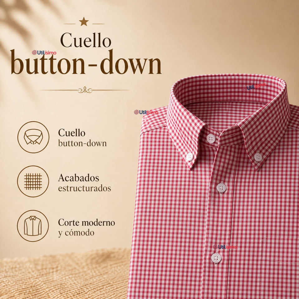 Camisa Cuadrille Clásico Juvenil Roja Regular Fit