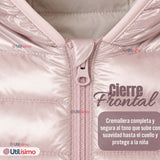 Parka Bebé Niña Rosada Térmica Acolchada Con Orejitas Beautiful Pink