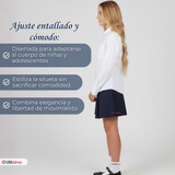 Camisa Blusa Escolar Blanca Manga Larga Colegio Para Niñas