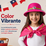 Sombrero Nortino Niña Gorro Fucsia Baile Típico Fiestas Patrias
