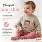 Conjunto 2 Piezas Polerón y Pantalón Buzo 100% Algodón Tedmimak Bebé Niña Pretty