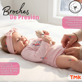 Pack 5 Bodys Manga Larga 100% Algodón Tedmimak Pink Blossom Bebé Niña