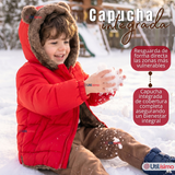 Parka Osito Con Capucha Manga Larga Rojo Niño Infantil