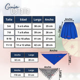 Traje Chilote Niña Azul Fiestas Patrias 3 Piezas Tradicional Chilota