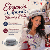 Sombrero Gorro Caporal Mujer Fiestas Patrias Blanco Baile Típico