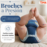 Pack 5 Bodys Manga Corta %100 Algodón Tedmimak Niño Blue Croc Jungle