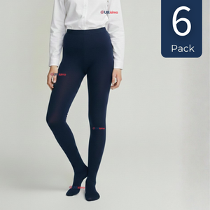 Pack 6 Panty Ballerinas Elasticadas Escolares Niña Algodón Azul