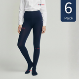 Pack 6 Panty Ballerinas Elasticadas Escolares Niña Algodón Azul