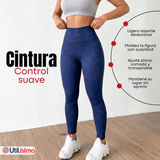 Calza Polar Con Chiporro Térmica Mujer Elásticada Azul Jeans