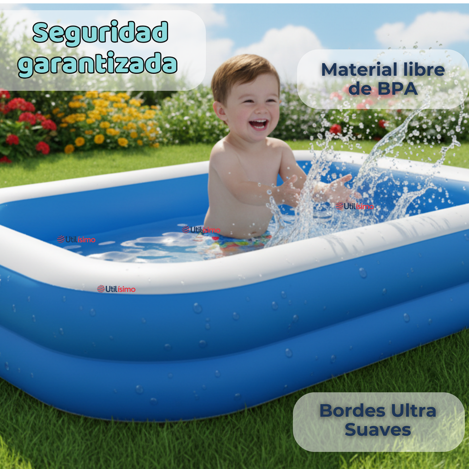 Piscina Inflable Rectangular 2.62mx1.75mx51cm Color Azul