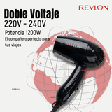 Kit Secador De Viaje Con Bolso Revlon 800W Negro