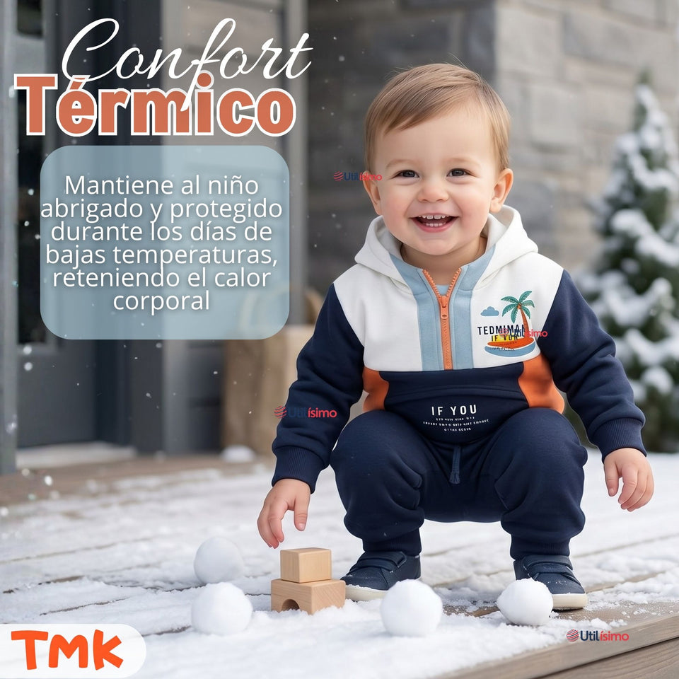 Conjunto Buzo Polerón 2 Piezas Bebé Niño Tedmimak Adorable Child