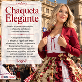 Vestido Chinita Huasa Mujer 2 Piezas Burdeo Floreado Cueca Fiestas Patrias