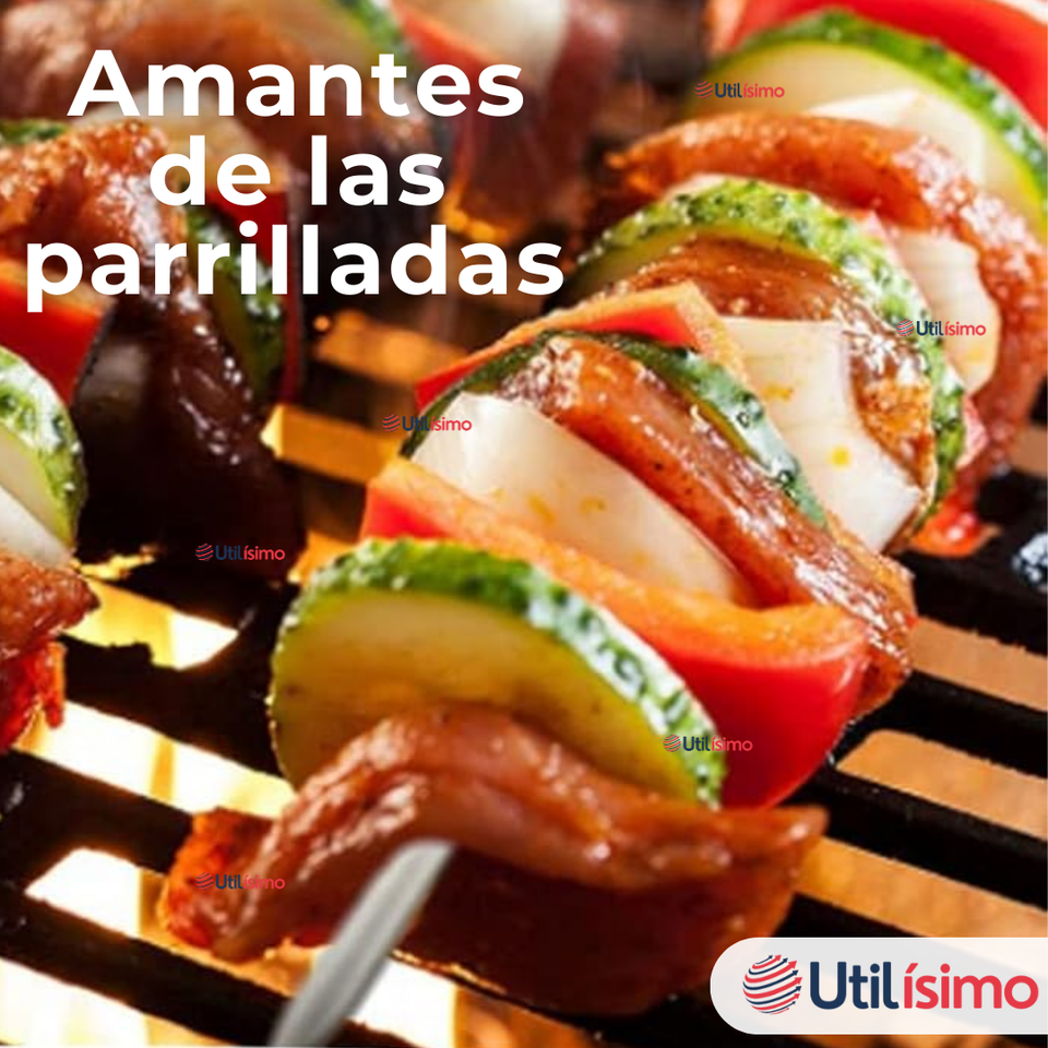 Pack 12 Pinchos De 40cm Para Anticuchos Brochetas Asados Mango De Madera