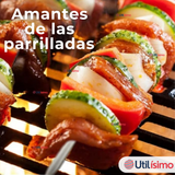 Pack 12 Pinchos De 40cm Para Anticuchos Brochetas Asados Mango De Madera