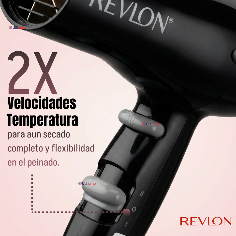 Secador De Cabello Revlon Compacto RVDR5260BLA2 1875W Negro