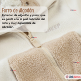 Polerón Polar Con Capucha Invierno Bebé Niña Fluffy Sheep