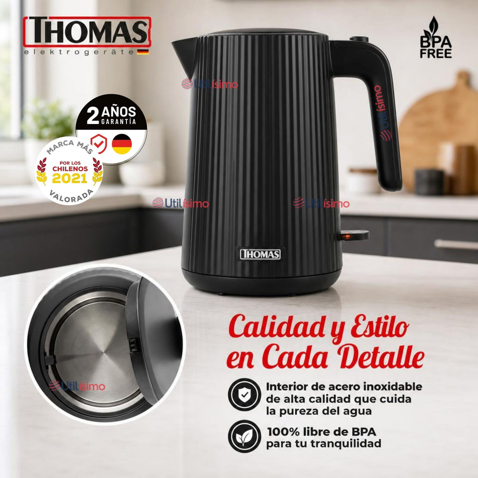1 Hervidor eléctrico Thomas® Capacidad 1.8 L Acero Inoxidable