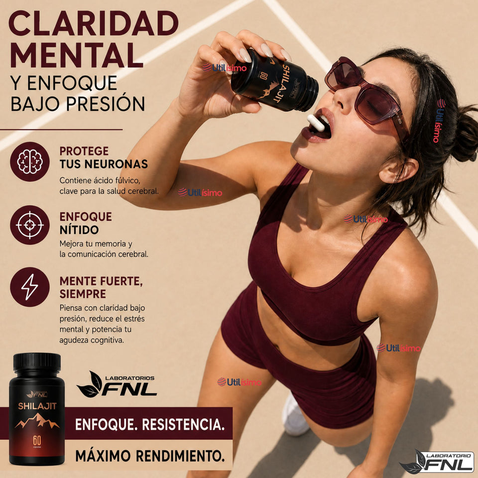 Shilajit 60 Capsulas FNL Energizante Y Adaptógeno