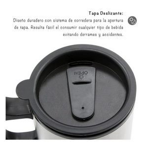 Termo Vaso Eléctrico 450ml Taza Auto Hogar